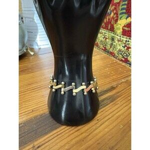 Vintage Gold Tone Bracelet Unsigned Unisex Unique 7.25”